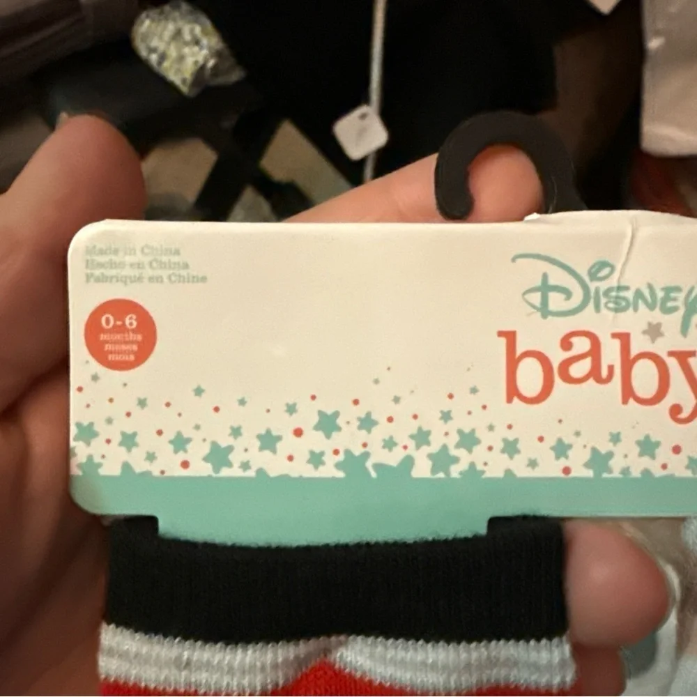 Disney Baby Mickey Mouse Socks - Black, Gray, Red